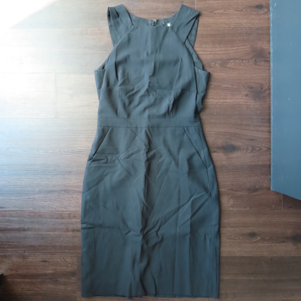 J. Crew Black Sleeveless Midi Dress
